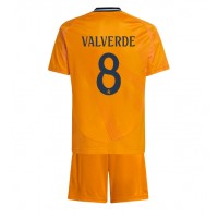 Real Madrid Federico Valverde #8 Vonkajší Detský futbalový dres 2024-25 Krátky Rukáv (+ trenírky)